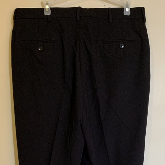 Men's Black Dress Pants - 36 x 32 - 74% Polyester / 21% Rayon / 5% Spandex - Picture 4 of 11